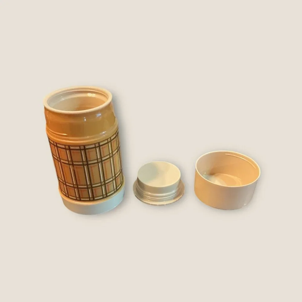 Vintage Aladdin Plaid Thermos 7